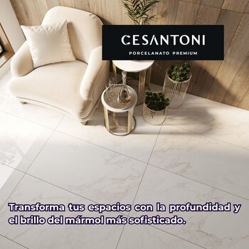 Piso Marconi porcelánico Tipo Mármol Cesantoni 60X120 1.44M2