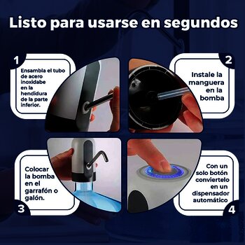 Dispensador de Agua Garrafón Blanco Recargable