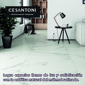 Piso Tipo Mármol Veleta Cesantoni 45 x 90 cm Rectificado