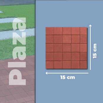 Adoquín Plaza Mextile 15 x 15 x 6 cm Rojo Rubí