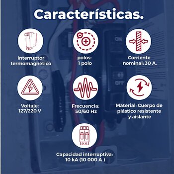 Pastilla Eléctrica siemens 1x30A para Protección de Circuitos