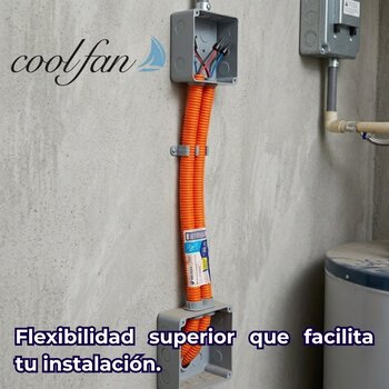 Metro de Poliducto 1/2" Corrugado Flexible Con Guía rollo 50 M