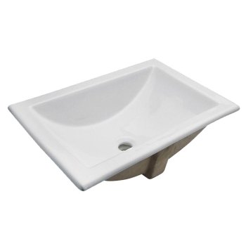 Lavabo Rectangular Marcus Bajo Cubierta con Rebosadero Helvex