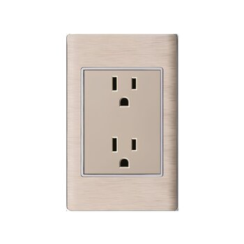 Placa de Contacto Duplex Color Dorado Luxica