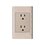Placa de Contacto Duplex Color Dorado Luxica