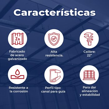 Canal Estructural Cal 22 6.35 cm x 3.05 ml