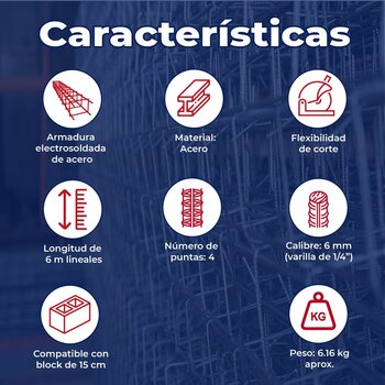 Castillo Armex 1/4 15X15 4 Puntas 6ML FISC.(10.5X10.5) 6.16 KG