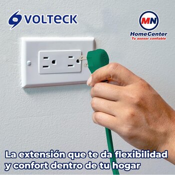 Extensión Eléctrica Domestica Volteck 2 M Verde
