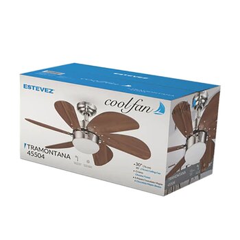 Ventilador Tramontana Cromo 30 Pulgadas Control Cadena