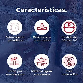 Tapón Tuboplus Hembra Rotoplas ½" Para Instalación Hidráulica