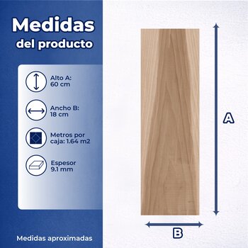 Piso 18x60.6 cm Chapala Pino Vitromex