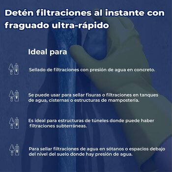 Sellador de Filtraciones y Acelerante Fraguado Rápido SIKA-2 5 L