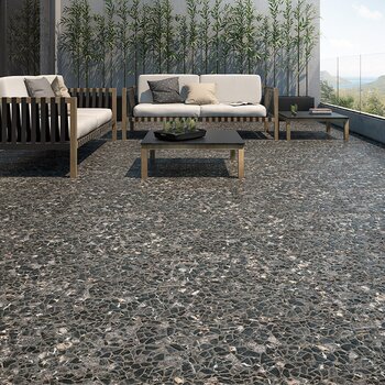 Piso Gravel Stone Daltile 34 x 50 cm Black GGL3