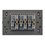 Placa 3 Contactos Lucek Flat Plata