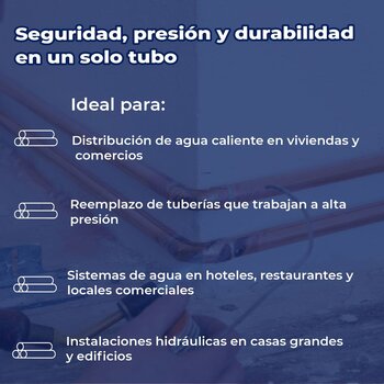 Tubo de Cobre Iusa tipo L ¾ pulg 6.10 m