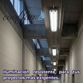 Luminario Aksi Gabinete Sobreponer Hermético 120 cm Sin Tubo T8