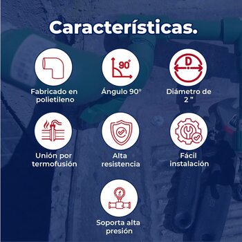 Codo Tuboplus 90 x 2 pulg Para Tubería Hidráulica Rotoplas