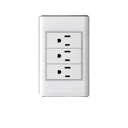 Placa de 3 Contactos Color Blanco Luxica