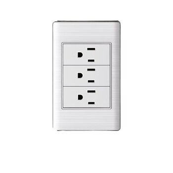 Placa de 3 Contactos Color Blanco Luxica