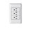 Placa de 3 Contactos Color Blanco Luxica
