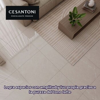 Piso Bottura latte Tipo Mármol Cesantoni 61X61 1.48 M2
