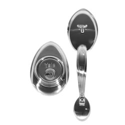 Cerradura Entrada Gatillo Cromo Mate Venecia Yale LL/M
