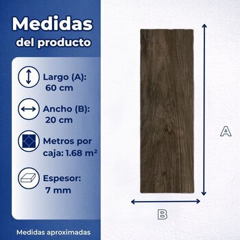 Piso Stockton Tipo Madera Cesantoni 20x60 cm
