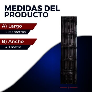 Malla electrosoldada 66-66 2.5X40ML (100M2)