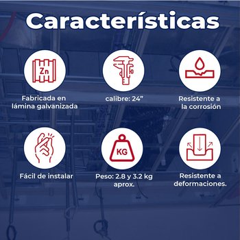 Canaleta Carga Cal 24 1½ x 3.05 m