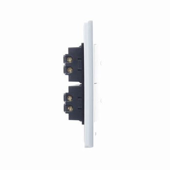 Placa 2 Apagadores Sencillos blanco marca Lucek
