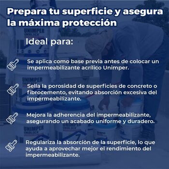 Sellador Acrílico Unimper Uniblock Azul 19 L