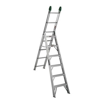 Escalera Aluminio Cuprum Convertible 13 Peldaños