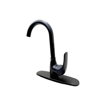 Llave Monomando al Piso Para Fregadero Rugo Acabado Negro