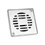Coladera Cuadrada Coflex de Acero Inoxidable con rejilla PC-303