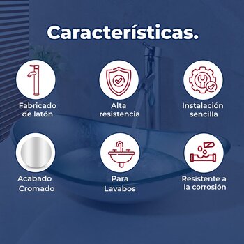 Llave Mezcladora Monomando Alta Para Lavabo Sin Cubierta Rugo