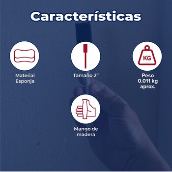 Brocha de Espuma Poliuretano mayor precisión BYP 2" Pulgadas