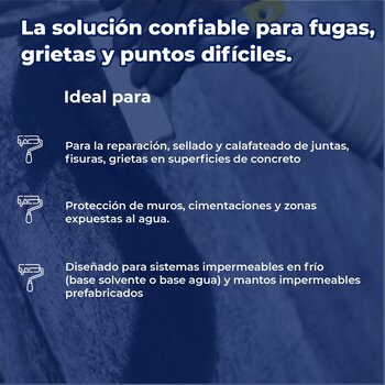 Cemento Plástico Negro Plastic Cement Fester 4 Lt