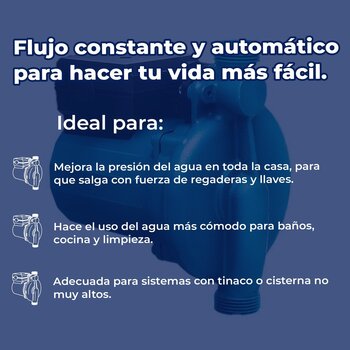 Bomba Presurizadora 1/4 Hp Rotoplas 110v Para Mejor Presión