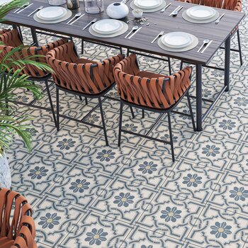 Piso Glitz Blue Daltile 37x37 cm