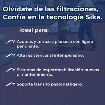 Imper prefabricado APP Sikashield 3.5mm FVidrio gravilla roja