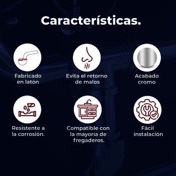 Céspol para fregadero con registro Helvex Cromo TV-030