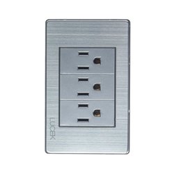 Placa 3 Contactos Sencillos marca Lucek modelo BP08MP