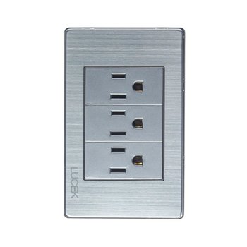 Placa 3 Contactos Sencillos marca Lucek modelo BP08MP