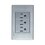 Placa 3 Contactos Sencillos marca Lucek modelo BP08MP