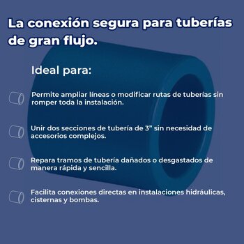 Cople Tuboplus 3 Pulgada Rotoplas Para Instalación Hidráulica