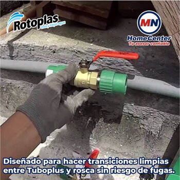 Conector Tuboplus Rotoplas Rosca Exterior ¾ x ¾ pulgada