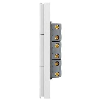 Placa 3 Apagadores Sencillos Lucek Flat Plata