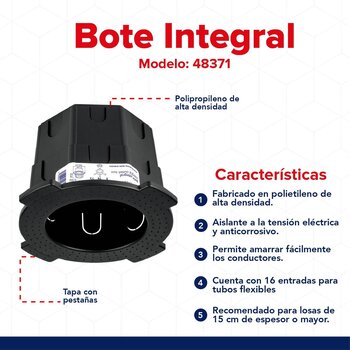 Bote Integral de Polietileno 12 cm x 11 cm Volteck