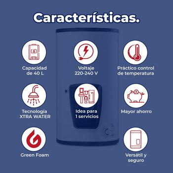 Calentador Depósito Eléctrico 40 L Calorex Vattium 220-240v