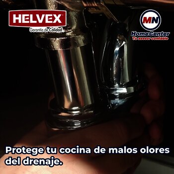Céspol para fregadero con registro Helvex Cromo TV-030